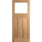 DX 30's Style Oak Unfinished 1 Unglazed Light Panel Internal Door - All Sizes