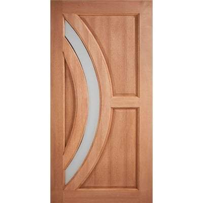Harrow Hardwood M&T 1 Double Glazed Frosted Panel External Door - 2032mm x 813mm
