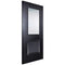 Arnhem Black Primed 1 Glazed Clear Bevelled Light Panel Interior Door - All Sizes