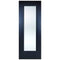 Eindhoven Black Primed 1 Glazed Clear Bevelled Light Panel Interior Door - All Sizes