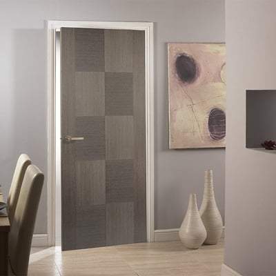 Apollo Chocolate Grey Pre-Finished Interior Fire Door FD30 - 1981mm x 762mm