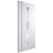 Sierra Blanco White Pre-Finished 3 Glazed White Frosted Panels Interior Door - All Sizes