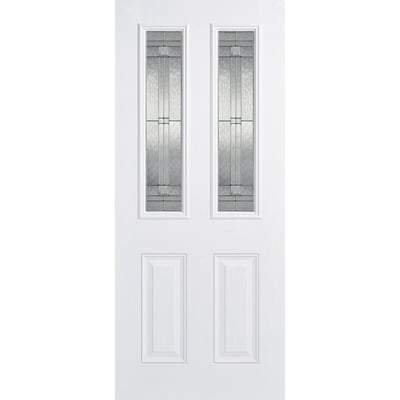 Malton White GRP Pre-Finished 2 Double Glazed Lead Light Panels - All Sizes