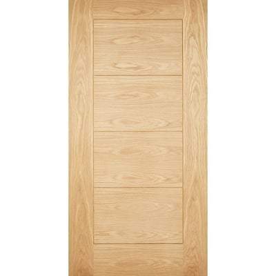 Modica Oak Unfinished 4 Panel External Door - All Sizes