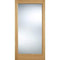 Pattern 10 Oak Unfinished 1 Double Glazed Clear Light Panel External Door - All Sizes