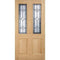 Salisbury Oak Unfinished 2 Part Obscure Double Glazed Light Panels External Door - All Sizes