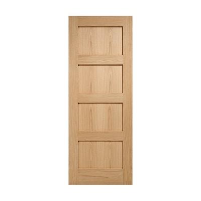 Oak Shaker 4 Panel Pre-Finished Internal Door - 2040mm x 726mm