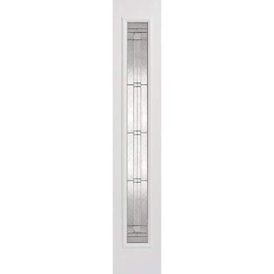Elegant White GRP Pre-Finished 1 Double Glazed Lead Light Panel Sidelight - 2032mm x 356mm