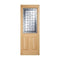 Winchester Oak Unfinished 1 Part Obscure Double Glazed Light Panel External Door - 2032mm x 813mm