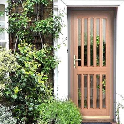 Windsor Hardwood M&T 10 Unglazed Light Panels External Door - 2032mm x 813mm