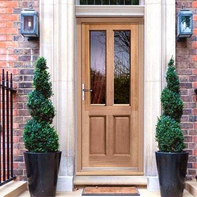 Malton Hardwood M&T 2 Unglazed Light Panels External Door - 2083mm x 864mm