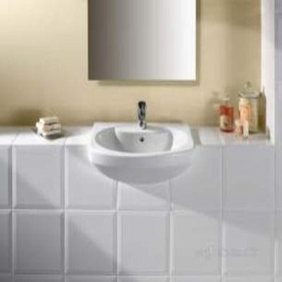 Senso Ceramic 560mm Semi-Countertop Basin - 1 Tap Hole