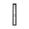 Greenwich W6 Black Primed 3 Glazed Clear Demi Panel 1981mm x 292mm