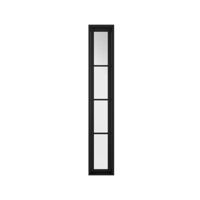 Soho W6 Black Primed 4 Glazed Clear Demi Panel 1981mm x 292mm