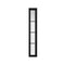 Soho W6 Black Primed 4 Glazed Clear Demi Panel 1981mm x 292mm