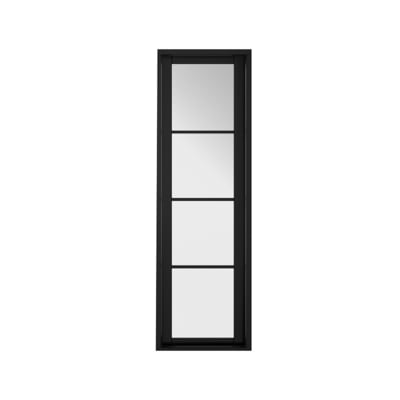 Soho W8 Black Primed 4 Glazed Clear Demi Panel 1981mm x 579mm