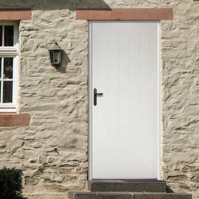 Mexicano White GRP Pre-Finished 5 Panel External Door - 2032mm x 813mm