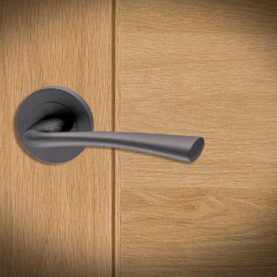 Neva MSB Lever / Round Rose Fire Door Pack