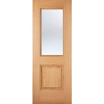 Oak Arnhem 1 Light Glazed Pre-Finished Internal Door - 1981mm x 686mm