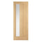 Oak Clear Glazed Offest Un-Finished Internal Door - 1981mm x 686mm