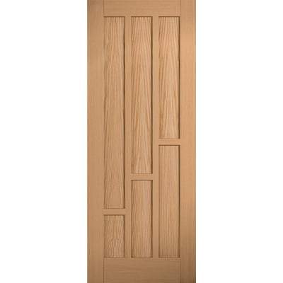 Oak Coventry 6 Vertical Panel Un-Finished Internal Door - 2040mm x 826mm