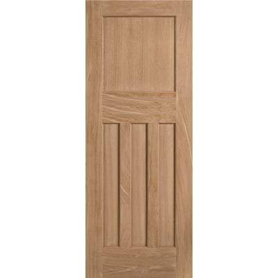 Oak DX 30's Style Un-Finished Internal Door - All Sizes