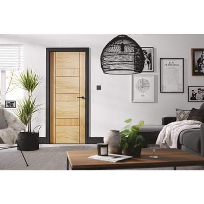 Oak Edmonton Pre-Finished Flush Internal Fire Door FD30 - 1981mm x 838mm
