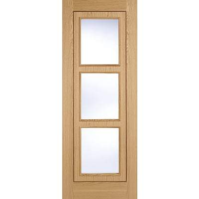 Oak Inlay 3 Light Panel Pre-Finished Internal Door - 1981mm x 762mm