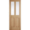 Oak London 2 Glazed Clear Light Panels Un-Finished Internal Door - 1981mm x 686mm