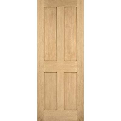 Oak London 4 Panel Un-Finished Internal Door - 1981mm x 762mm