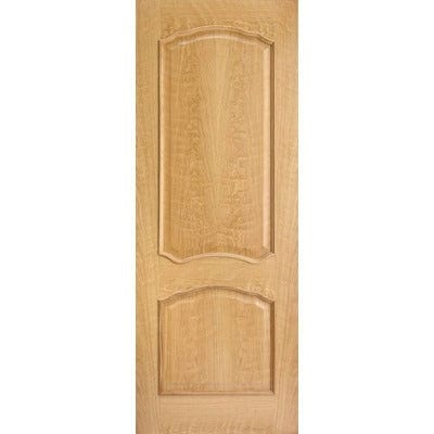 Louis Oak Unfinished 2 Panel Raised Mouldings Internal Door - All Sizes