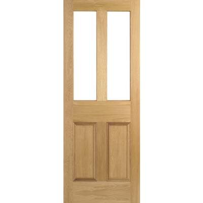 Oak Malton 2 Unglazed Light Panels Un-Finished Internal Door - All Sizes