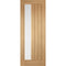 Oak Mexicano 1 Frosted Light Panel Offest Pre-Finished Internal Door - 1981mm x 838mm