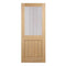 Oak Mexicano Half Light Glazed With Silkscreen Un-Finished Internal Fire Door FD30 - All Sizes