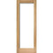 Oak Pattern 10 - 1 Glazed Clear Light Panel Un-Finished Internal Door - 2040mm x 826mm