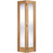 Oak Pattern 10 - Bi-Fold x 2 Glazed Clear Light Panels Un-Finished Internal Door - 1981mm x 686mm