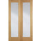 Oak Pattern 20 Glazed 2 Clear Light Panels Un-Finished Internal Door - 1981mm x 1067mm