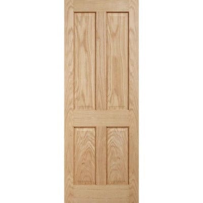 Regency Oak Unfinished 4 Panel Internal Door - All Sizes