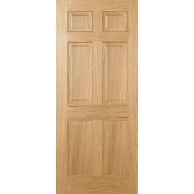 Oak Regency 6 Panel Pre-Finished Internal Door - 1981mm x 838mm