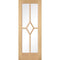 Oak Reims 5 Glazed Clear Panels (Diamond) Pre-Finished Internal Door - 1981mm x 762mm