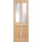 Richmond Oak Unfinished 2 Clear Bevelled Light Panels Internal Door - All Sizes