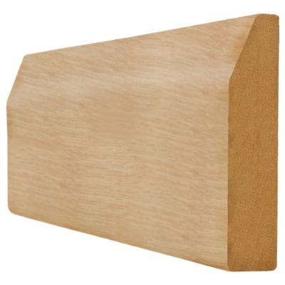 Oak Veneered Chamfered Skirting - 3000mm x 148mm