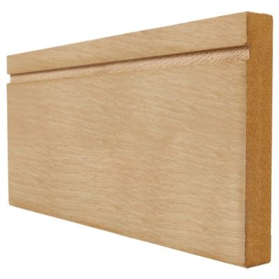 Oak Veneered Single Groove Skirting - 3000mm x 148mm