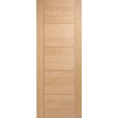 Oak Vancouver 5 Panel Pre-Finished Solid Internal Fire Door FD30 - 2040mm x 726mm