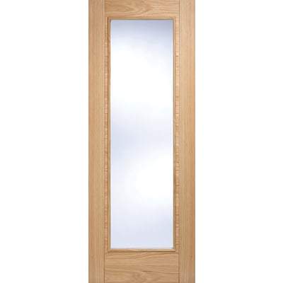 Oak Vancouver 1 Light Panel Pre-Finished Internal Fire Door FD30 - All Sizes