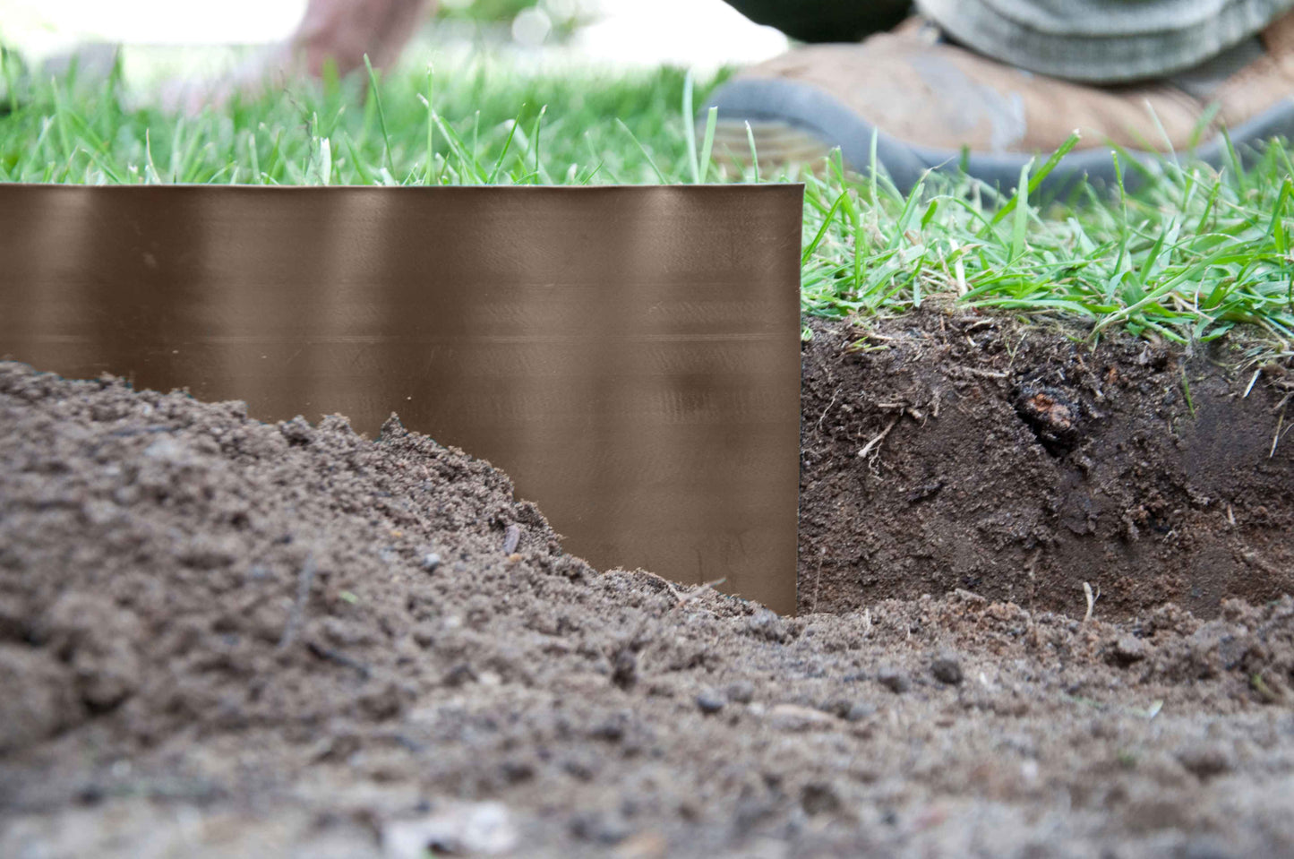 Wavy Plastic Garden Lawn Edging, H=10CM, L=9M, Brown