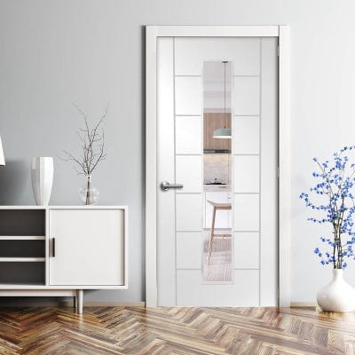 Palermo 1 Light Internal White Primed Door with Clear Glass