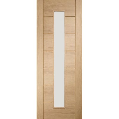 Palermo Original 1 Light Unfinished Oak Internal Door with Clear Glass