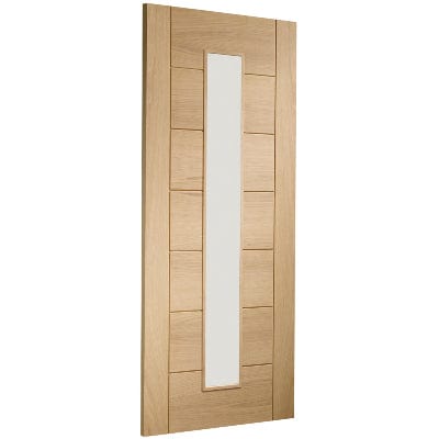 Palermo Original 1 Light Unfinished Oak Internal Door with Clear Glass