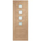 Palermo Original Unfinished Oak Internal Door with Obscure Glass